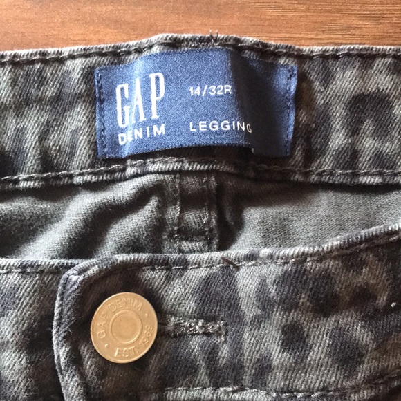 Gap Denim Women’s Pants Legging size 14/32R Leopard Print in great condition - Picture 2 of 14
